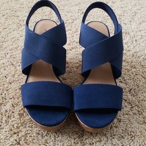 Navy blue wedges